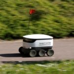 Shopping robots come into their own in the lock down English city shopping robots