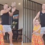 ڈیوڈ وارنر نے اپنی بیٹی کے ساتھ بھارتی گانے پر ڈانس کیا David Warner