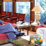 Chairman Senate, General Nadeem Raza Called on Prime Minister Senate Chairman and PM Imran Khan