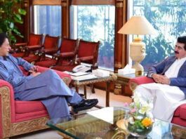 Chairman Senate, General Nadeem Raza Called on Prime Minister Senate Chairman and PM Imran Khan