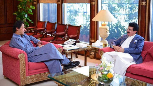 Senate Chairman and PM Imran Khan