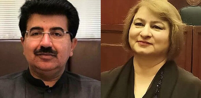 Sadiq Sanjrani and Nausheen Javed Amjad