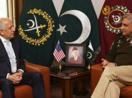 Zalmay Khalilzad Meets COAS Qamar Javed Bajwa Army Chief with Zalmay Khalilzad