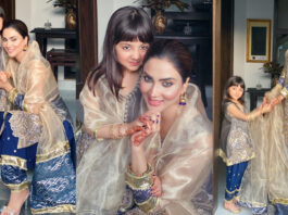 Fiza Ali Eid Dress Pictures Fiza Ali and her Daughter Eid Picture