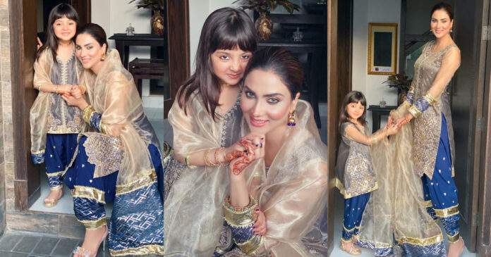 Fiza Ali and her Daughter Eid Picture