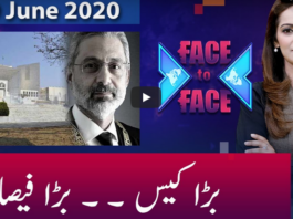 Face to Face 19th June 2020 Face to Face 19th June 2020