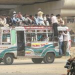 Public transport in Karachi restored, SOPs completely ignored Public transport in Karachi restored, SOPs completely ignored