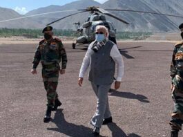 Modi Reached Ladakh Modi Reached Ladakh