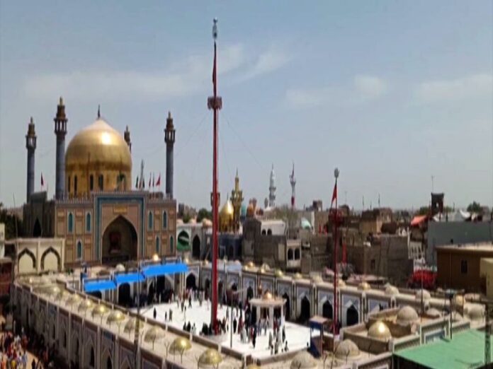 Daily wage workers protest the four-month closure of the Qalandar Shrine