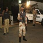 Rangers police arrested nine suspects during a search operation in Karachi Rangers police arrested nine suspects during a search operation in Karachi