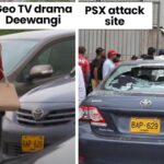 The car of the attackers of the Karachi Stock Exchange can be seen in the TV drama The car of the attackers of the Karachi Stock Exchange can be seen in the TV drama