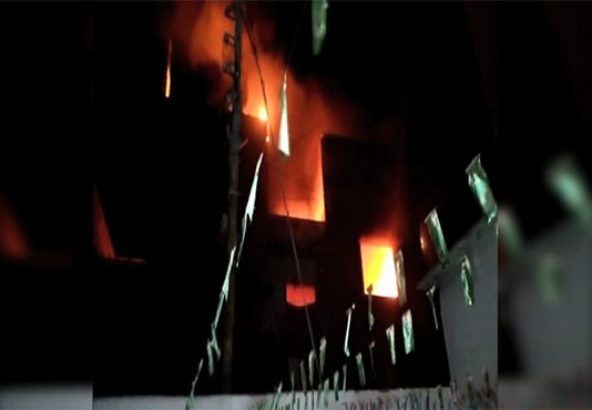 A fire broke out in a factory in Karachi A fire broke out in a factory in Karachi