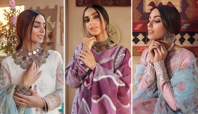 Iqra Aziz Latest Photoshoot for Qalamkar