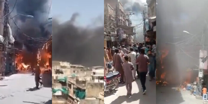 A Fire Broke Out In Rawalpindi Urdu Bazaar
