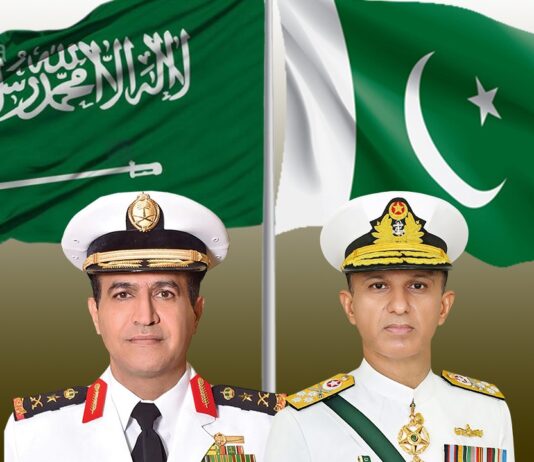 Pakistan and Saudi Arabia are conducting naval exercises in the Arabian Sea. Pakistan and Saudi Arabia are conducting naval exercises in the Arabian Sea.