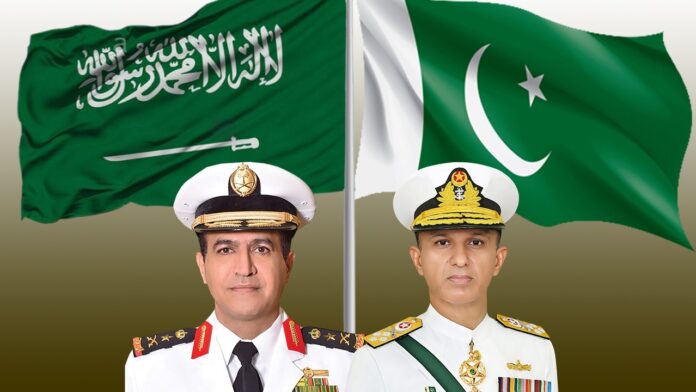 Pakistan and Saudi Arabia are conducting naval exercises in the Arabian Sea.