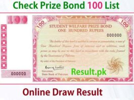 100 Rs Prize Bond List No 38 16 May 2022 Faisalabad Winner List 100 Rs Prize Bond Result
