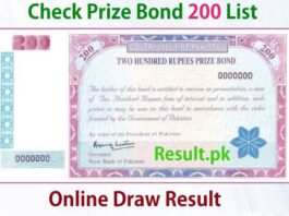 200 Rs Prize Bond Draw List 90 Multan Result 2022 200 Rs Prize Bond